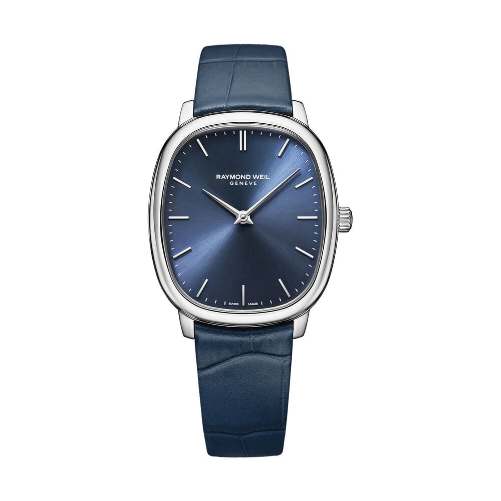 Raymond Weil Toccata Heritage 33x38mm Blue Dial Leather Strap Watch image number 0