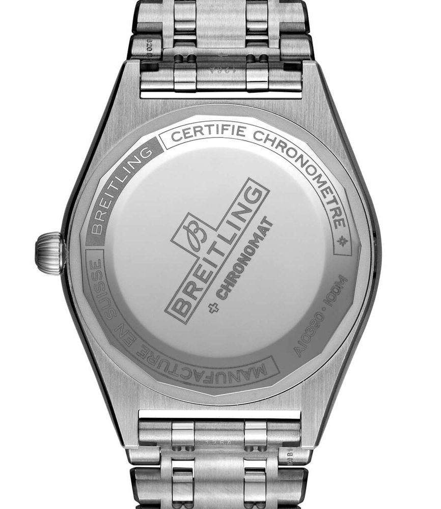 Breitling Chronomat 36mm Green Dial Steel Case Ladies Bracelet Watch image number 2