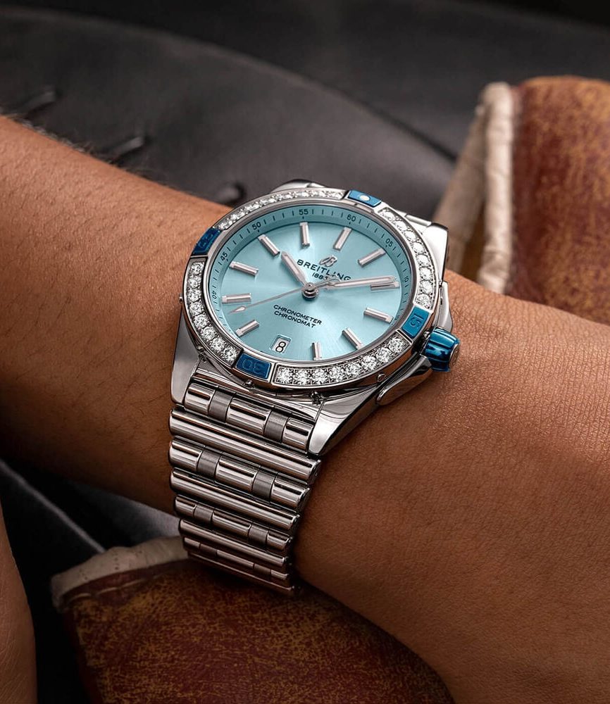 Breitling Super Chronomat Automatic 38 Blue Dial Bracelet Watch image number 4