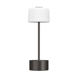 J.L Coquet, Hémisphère White Satin, Matt black standing lamp