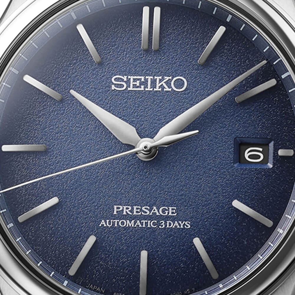 Seiko Presage Classic 'Ai-iro' Japan Blue 40mm Dial Steel Bracelet Watch image number 1