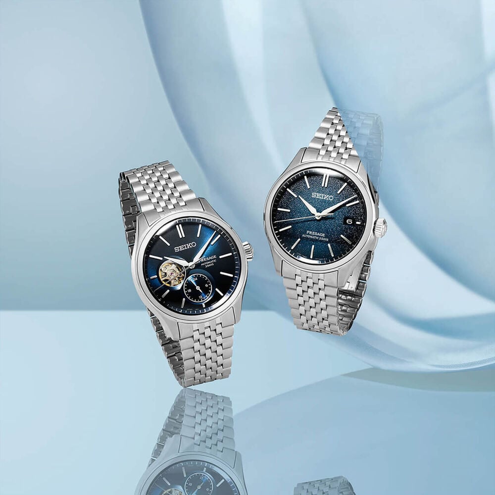 Seiko Presage Classic 'Ai-iro' Japan Blue 40mm Dial Steel Bracelet Watch image number 7