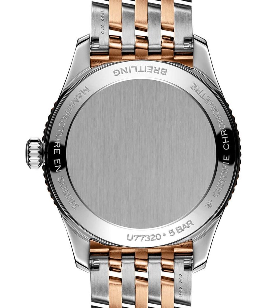 Breitling Navitimer 32mm Pearlised Lab Grown Diamond Dial Rose Gold Indexes Watch image number 1